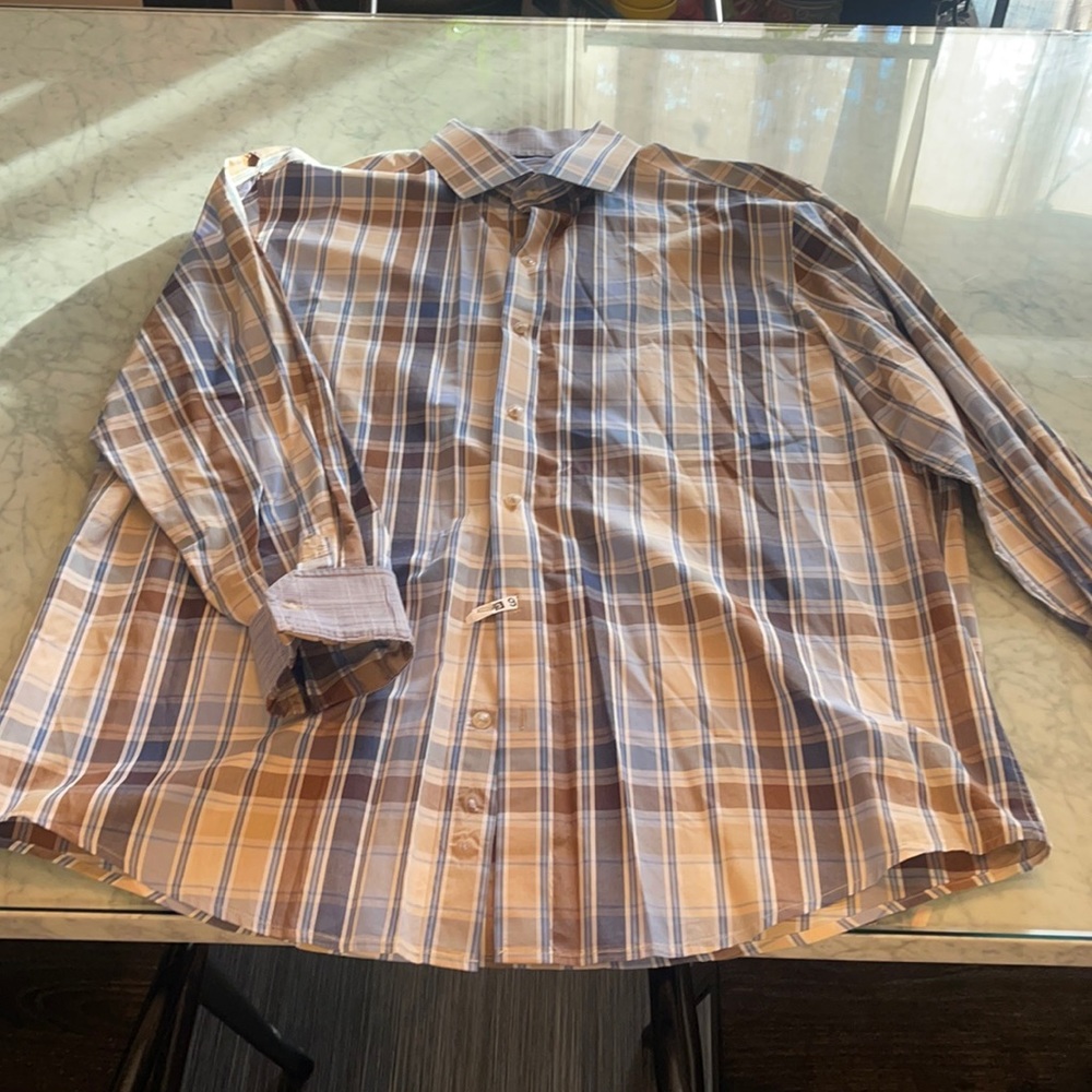 Tasso Elba button down shirt xl 17-17 1/2 neck